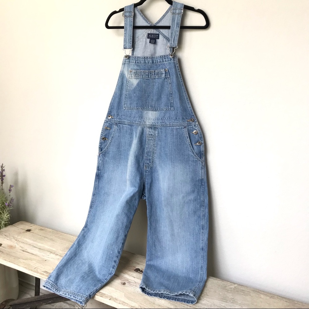 Austin Trading Co. Denim Bib Overalls L - Picture 2 of 12